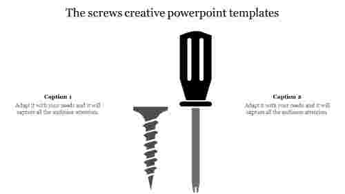 creative powerpoint templates-The screws creative powerpoint templates